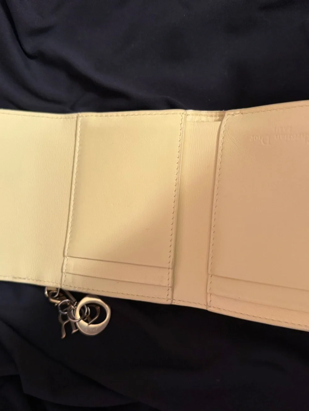Christian Dior Lady Dior Lotus Wallet Cannage Quilt Lambskin Compact